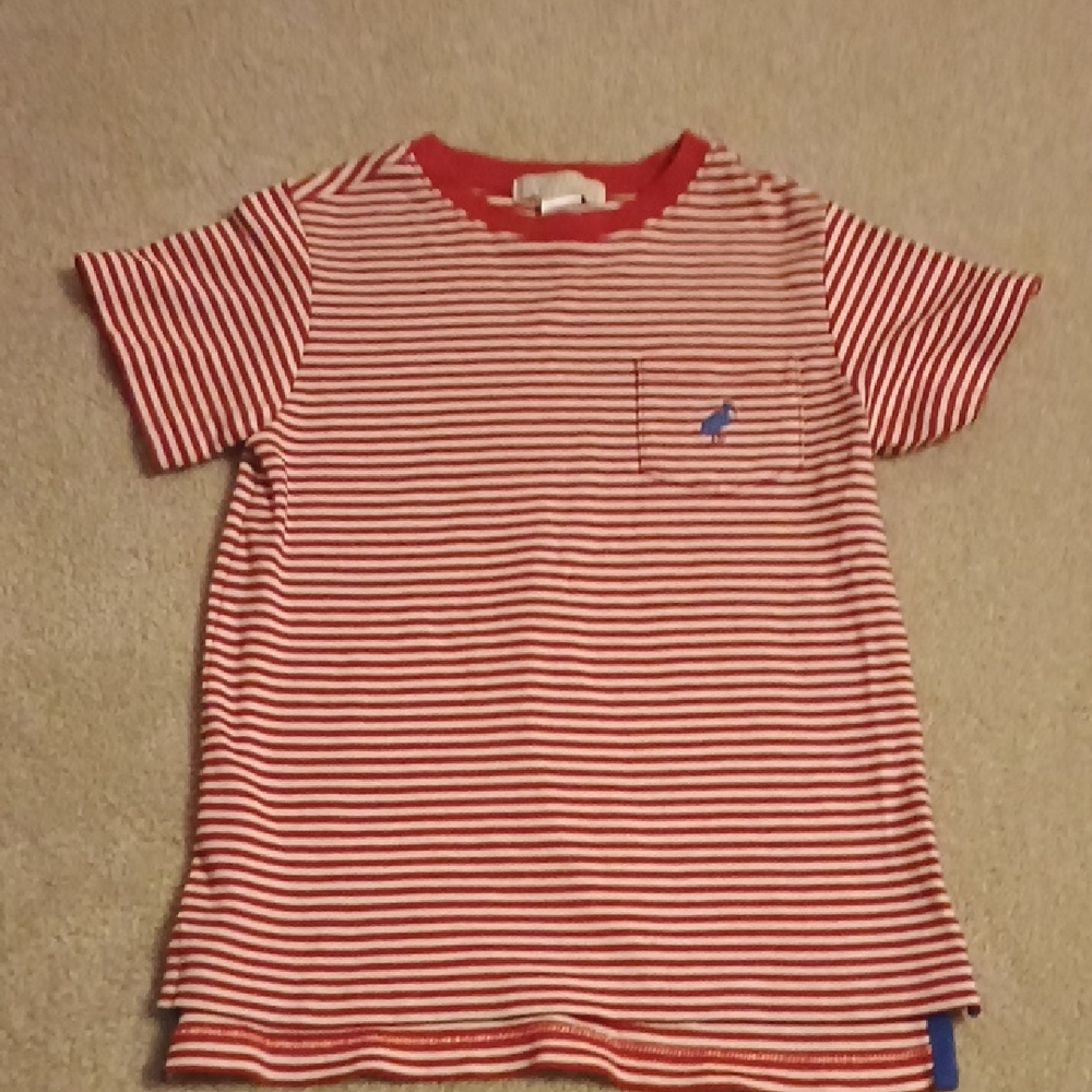 The Beaufort Bonnet Company Red and White Striped Tee